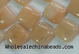CPI102 15.5 inches 14*14mm diamond pink aventurine jade beads