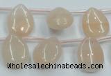 CPI15 15.5 inches 13*18mm top-drilled teardrop pink aventurine jade beads