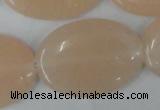 CPI153 15.5 inches 25*35mm oval pink aventurine jade beads