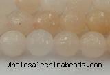 CPI212 15.5 inches 8mm faceted round pink aventurine jade beads