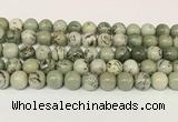 CPJ703 15.5 inches 10mm round greeting pine jasper beads