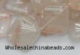 CPQ09 15.5 inches 20*20mm diamond natural pink quartz beads