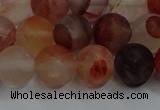 CPQ303 15.5 inches 10mm round matte pink quartz beads wholesale