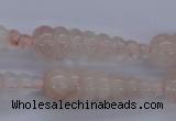 CPQ93 15.5 inches 10*35mm carved teardrop natural pink quartz beads