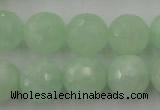 CPR116 15.5 inches 16mm faceted round natural prehnite beads wholesale