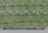 CPR333 15.5 inches 6mm faceted round natural prehnite beads