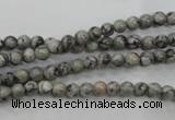 CPT101 15.5 inches 4mm round grey picture jasper beads