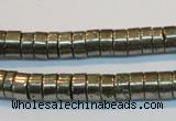 CPY116 15.5 inches 4*8mm heishi pyrite gemstone beads wholesale