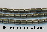 CPY120 15.5 inches 4*6mm tube pyrite gemstone beads wholesale