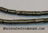 CPY127 15.5 inches 5*8mm tube pyrite gemstone beads wholesale