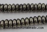 CPY211 15.5 inches 4*10mm rondelle pyrite gemstone beads wholesale
