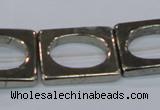 CPY570 15.5 inches 20*25mm rectangle pyrite gemstone beads