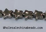 CPY658 15.5 inches 12*12mm star pyrite gemstone beads