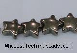 CPY659 15.5 inches 14*14mm star pyrite gemstone beads