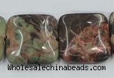 CRA23 15.5 inches 25*25mm square natural rainforest agate beads