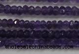 CRB101 15.5 inches 2.5*4mm faceted rondelle amethyst beads