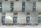 CRB1051 15.5 inches 5*8mm - 6*8mm faceted tyre aquamarine beads
