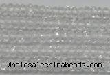 CRB112 15.5 inches 2.5*4mm faceted rondelle white crystal beads