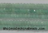 CRB115 15.5 inches 3*4.5mm faceted rondelle amazonite beads