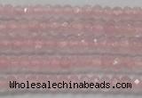 CRB119 15.5 inches 3*5mm faceted rondelle rose quartz beads