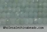 CRB1200 15.5 inches 3*4mm faceted rondelle aquamarine beads