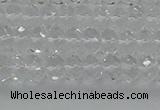 CRB1210 15.5 inches 4*6mm faceted rondelle white crystal beads