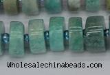 CRB1233 15.5 inches 6*12mm tyre amazonite gemstone beads