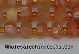 CRB1290 15.5 inches 4*6mm faceted rondelle moonstone beads