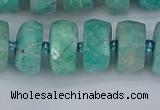 CRB1373 15.5 inches 7*14mm faceted rondelle amazonite beads
