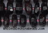 CRB1411 15.5 inches 6*10mm faceted rondelle red garnet beads