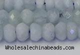 CRB1826 15.5 inches 5*7mm faceted rondelle aquamarine beads