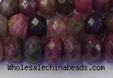 CRB1833 15.5 inches 5*8mm faceted rondelle tourmaline beads