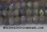 CRB1852 15.5 inches 4*6mm faceted rondelle labradorite beads