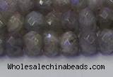 CRB1853 15.5 inches 5*8mm faceted rondelle labradorite beads