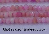 CRB1875 15.5 inches 2*3mm faceted rondelle pink opal beads