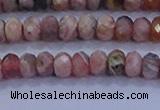 CRB1882 15.5 inches 2.5*4mm faceted rondelle rhodochrosite beads