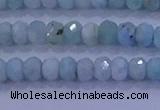 CRB1895 15.5 inches 3*5mm faceted rondelle larimar beads
