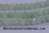 CRB1913 15.5 inches 2.5*4mm faceted rondelle green opal beads