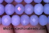 CRB1983 15.5 inches 4*6mm faceted rondelle blue angel skin gemstone beads