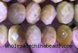 CRB1993 15.5 inches 6*8mm faceted rondelle golden tiger eye beads