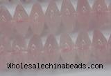 CRB261 15.5 inches 5*12mm rondelle rose quartz beads wholesale