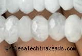 CRB3008 15.5 inches 5*8mm faceted rondelle aquamarine beads