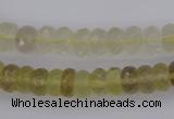 CRB303 15.5 inches 5*8mm - 10*14mm faceted rondelle lemon quartz beads