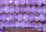CRB3104 15.5 inches 2*3mm faceted rondelle tiny lavender amethyst beads