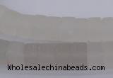 CRB316 15.5 inches 8*12mm tyre white crystal gemstone beads