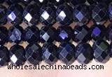 CRB3188 15.5 inches 3*5mm faceted rondelle tiny black spinel beads