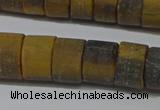 CRB326 15.5 inches 8*12mm tyre matte yellow tiger eye beads