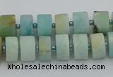 CRB470 15.5 inche 8*12mm tyre matte amazonite gemstone beads