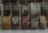 CRB489 15.5 inches 6*12mm tyre matte botswana agate beads wholesale