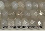 CRB5794 15 inches 4*6mm, 5*8mm faceted rondelle grey agate beads
